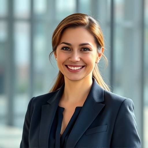 A smiling woman in a business suit posing for a professional headshot.