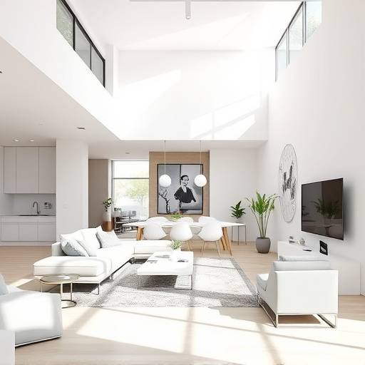 Interior shot of a modern Los Angeles apartment, showcasing architectural photography skills.
